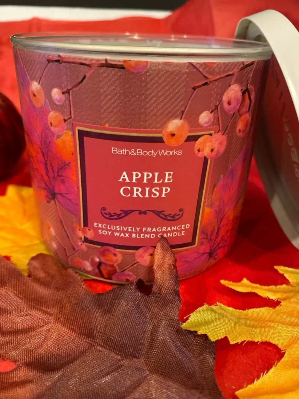 Bath & Body Works “Apple Crisp” New 3 Wick Candle